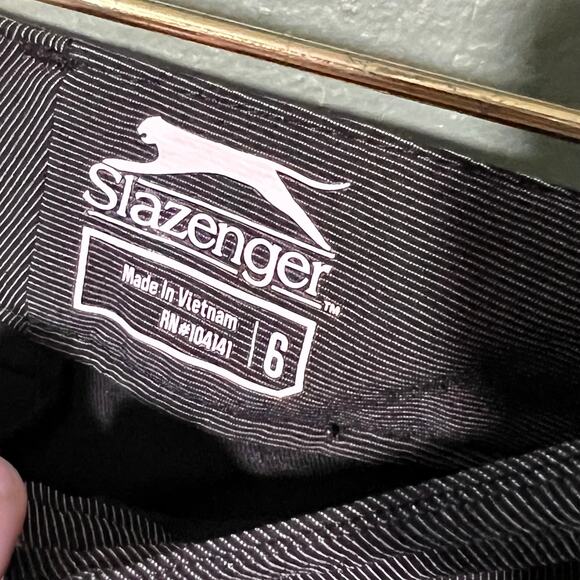 Slazenger Women's Black Faux Denim Skirt with Built-In Spandex Shorts Size 6 - Picture 4 of 8